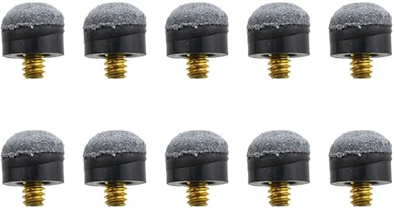 13mm Diameter Screw-on Pool Cue Tips Easier Control Balanced Shape Efficient Replace Prevent Noise Leather House Bar Billiard Stick Tip Replacement Blue 10 PCS for Casual Professional Player