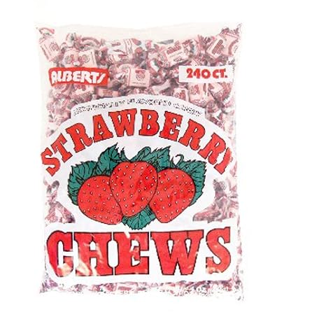 Alberts Strawberry Fruit Chews - Penny Candy