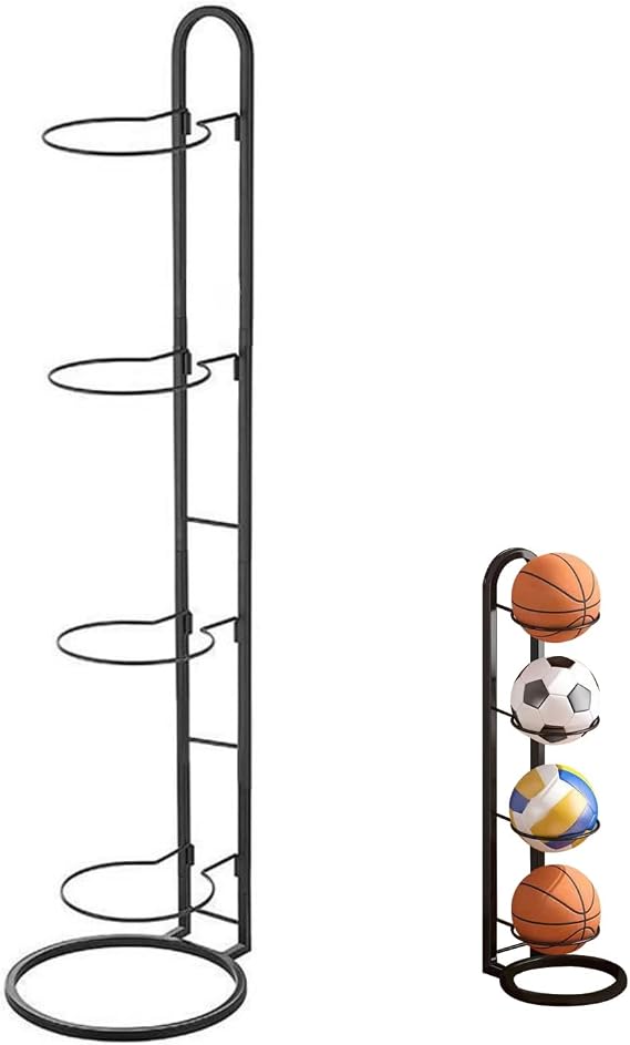4 Tier Ball Storage Rack, for Football, Basketball & Volleyball