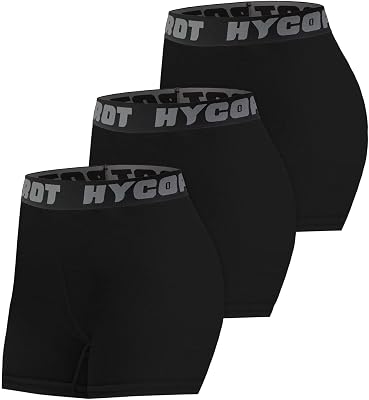HYCOPROT 3 Womens Volleyball Shorts Spandex Compression Shorts Performance for Workout Gym Yoga Running Biker