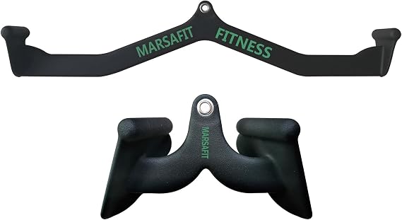 MARSAFIT LAT Pulldown Attachments, Rowing T-bar V-bar, Cable Machine Attachment, LAT Pull Down Bars, Back Tricep Bar Strength Training Handle for Home Gym Fitness,Pulley Cable Machine Attachments.