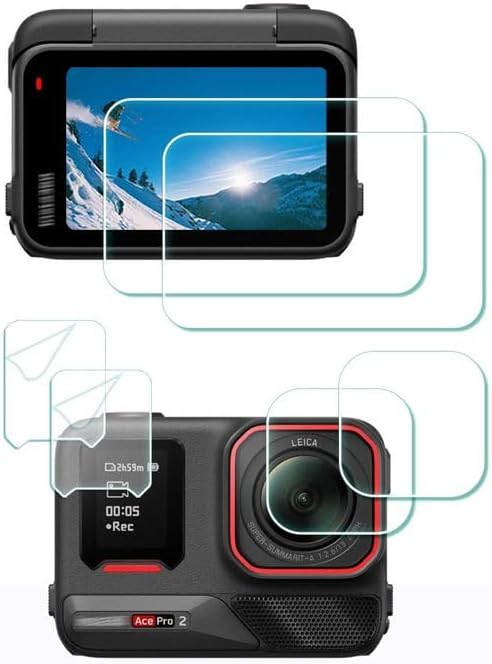 ULBTER Screen Protector for Insta360 Ace Pro 2 LCD+Lens Camera [6 Pcs]