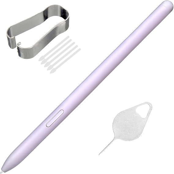 Tab S9 FE Pen Stylus Galaxy Tab S9 Series S Pen Replacement Tab S9 FE+ Stylus Pen Touch Pen for Samsung Galaxy Tab S9 Pen Tab S9 Ultra S Pen with Tips Repair Part (NO Bluetooth) (Lavender)