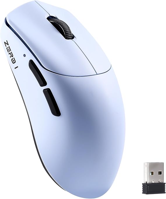 Zero1 Pro Wireless Mouse,Tri-Mode Gaming Mouse, 24K DPI Blue Mouse