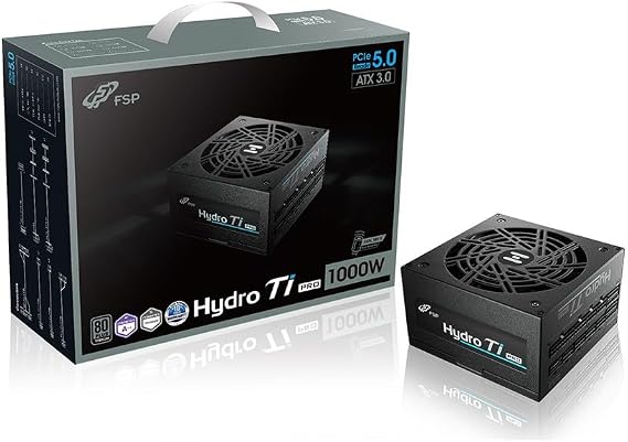 FSP 80PLUS TITANIUM Certified ATX 3.0 Standard PCIe 5.0 Fully Modular "Hydro Ti PRO" Series 1000W Power Supply Unit HYDRO TI PRO 1000W