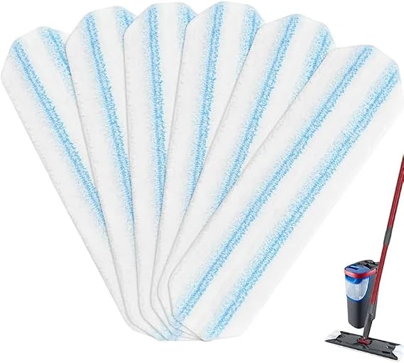 Mop Replacement Pad Compatible with O Cedar H2pro Flat Mop,Microfiber Washable Mop System for H2 Pro Mop (6PCS)