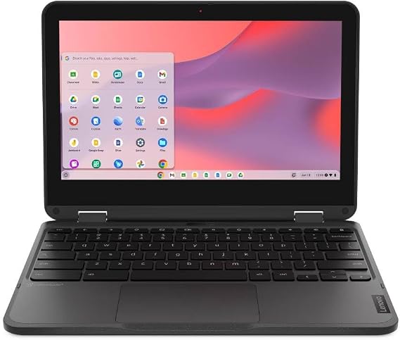 Lenovo 500e Chromebook Gen 4s 83L40000US 11.6" Touchscreen Convertible 2 in 1 Chromebook - HD - Intel N-Series N100-4 GB - 64 GB Flash Memory - English Keyboard - Gray