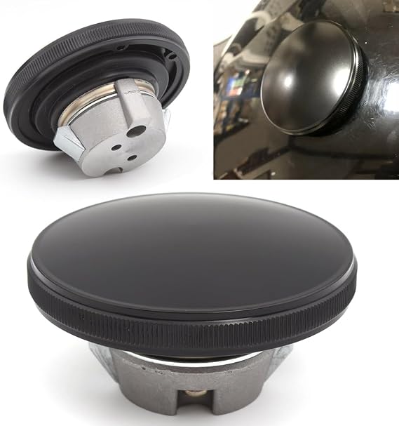 Aluminum Fuel Tank Gas Cap Cover Fit for Harley Street 750 500 2015-2020,Black