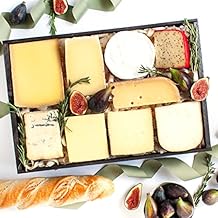 igourmet Cheese Lovers Sampler Gift Box - Includes Spanish Manchego, Italian Gorgonzola Piccante, Double Gloucester Onion &amp; Chive Cheese, Asiago Fresco, Aged Cheddar, Aged Gouda, Brabander Gouda, Gruyere and Camembert