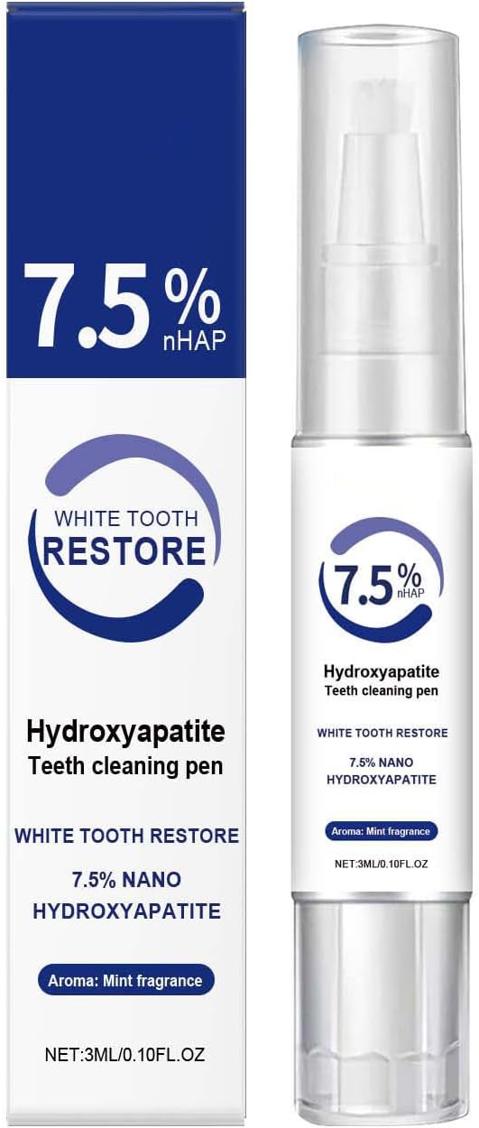 Hydroxyapatite Teeth Cleaning Pen 7.5% Nano Hydroxyapatite Toothpaste Hydroxyapatite Toothpaste 7.5 Nap ? Teeth Nano 0.1 fl oz 3 ml Squeaky Teeth Dental Irrigation and Dropping
