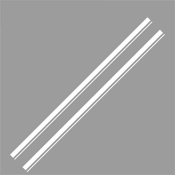 2PCS Car Side Stripe Stickers Vinyl Film Auto Decor Decals Compatible with Volkswagen Golf Polo Auto Tuning Accessories(Glossy White)