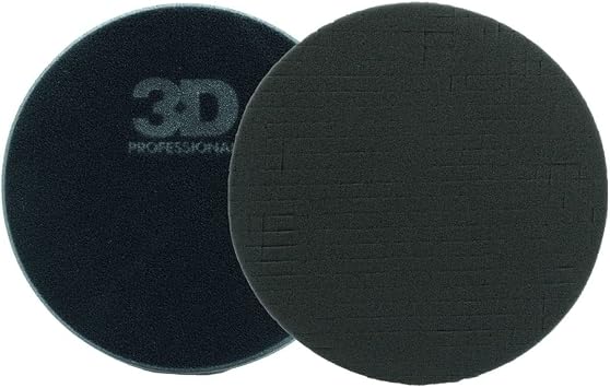 3D Black Cut Foam Finishing Pad | Professional Grade | Maximizes Paint Gloss and Polish | Soft Detailing Finish | 6.5 Round