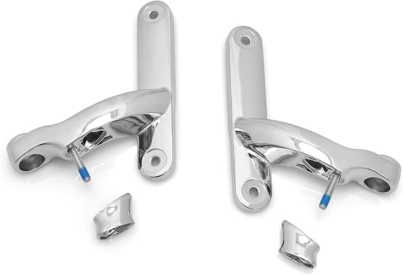 For Harley Davidson 4.5'' LED Auxiliary Fog Passing Lighting Bracket Touring Road King Street Glide Turn Signal Lights Spot Fog Light (Bracket + Mounts -Chrome)