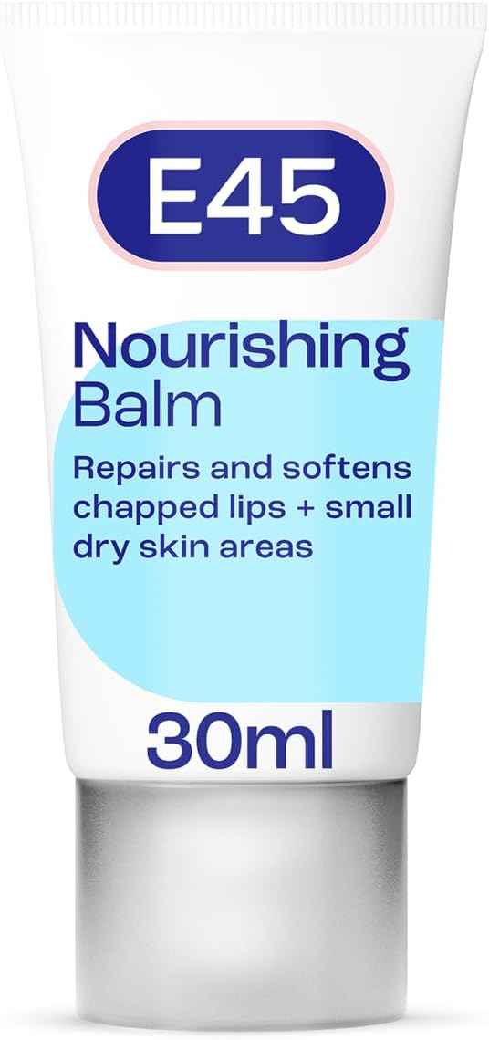 E45 Lips & Dry Skin Lip Balm - Moisturising Natural Lip Balm for Dry & Cracked Lips and Skin - Hydrating and Nourishing Lips Balm with Vitamin E - E45 Cream Lipbalm for Chapped Lips - 30ml | Nourishes and softens dry, chapped lips & skin - Fast-absorbing, non-greasy formula