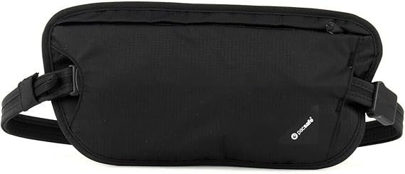 Pacsafe Coversafe X100 Anti-Theft RFID Blocking Waist Wallet, Black