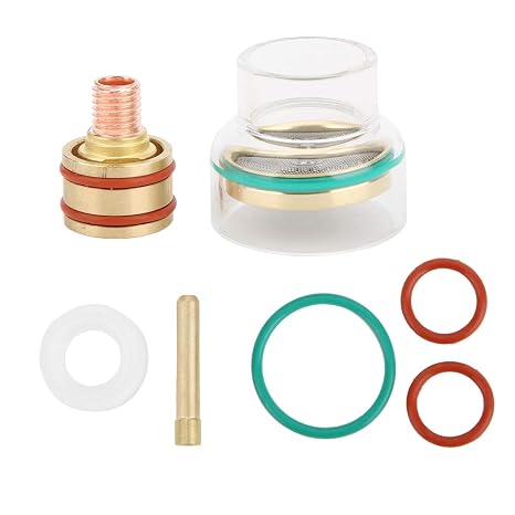 Welding Kit, TFM53NCN Torch Welding Torch Glass Cup Collet Kit, for WP-9/20/25(2.4mm)