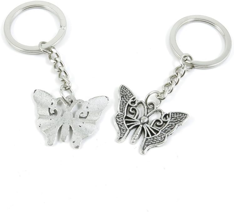Fashion Jewelry Keyring Keychain Door Car Key Tag Ring Chain Supplier Supply Wholesale Bulk Lots J5QV7 Butterfly