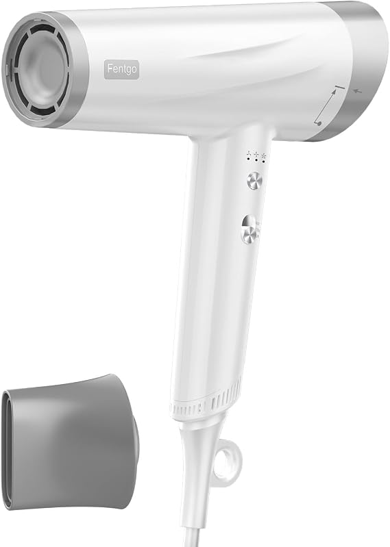 High Speed Ionic Hair Dryer, Professional Blow Dryer 110,000 RPM Fast Drying, 1875W Hairdryer with Concentrator Nozzle, 2 Temps & 3 Speeds, for Home Salon Travel