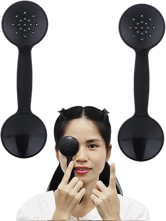 2 Pcs Dual-use Black Handheld Eye Occluder Plastic Vision Optics Optometry Instrument for Eye Chart Exam (Black)