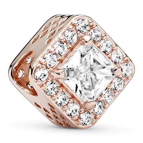 Pandora Geometric Radiance Charm Bracelet Charm Timeless Bracelets - Stunning Womens Jewelry - Gift for Women in Your Life - Made Rose & Cubic Zirconia