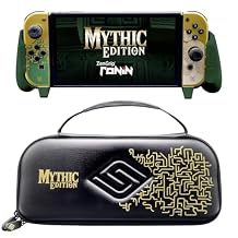 Satisfye Inc - ZenGrip Ronin Mythic Slim Bundle, Accessories Compatible with Nintendo Switch & OLED - The Bundle includes: Mythic Ronin ZenGrip and Mythic ZenCase Slim (GOLD/GREEN)