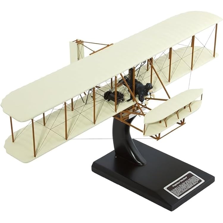 Wright Brothers Flyer Kitty Hawk Desktop Display Airplane Model Scale: 124