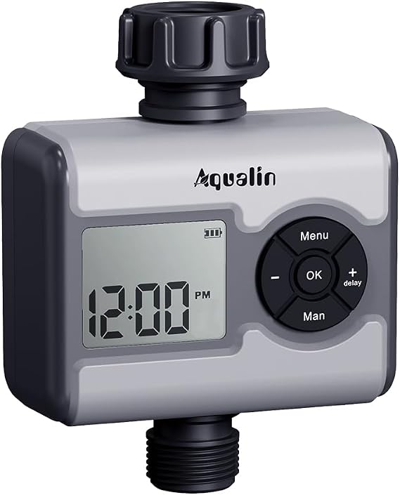 Water Hose Timer for Garden Tap Brass Inlet LCD Automatic Irrigation System