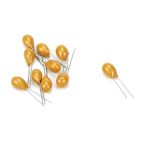 Tantalum Capacitor 47uF 35V Radial Dipped 2Pin 10Pcs | These 10 radial dipped tantalum capacitors are rated 47uF at 35V with 2-pin design