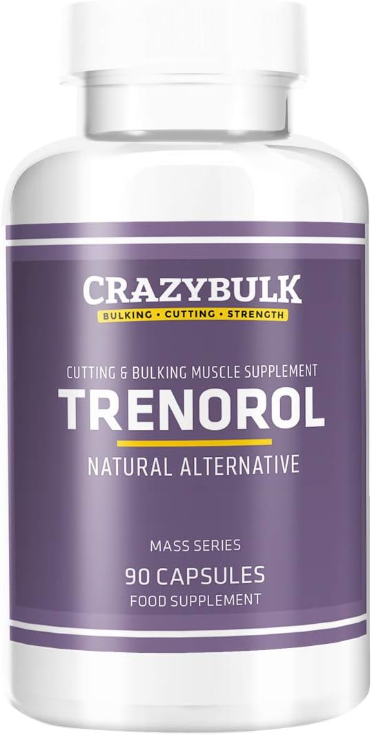 Trenorol Natural Bodybuilding Supplement for Mass Muscle Gains, Cutting and Bulking Phases, Strength and Conditioning (90 Capsules)