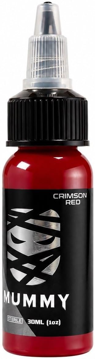 Mummy Tattoo Ink Crimson red, 1oz Professional Pigment for Body Art