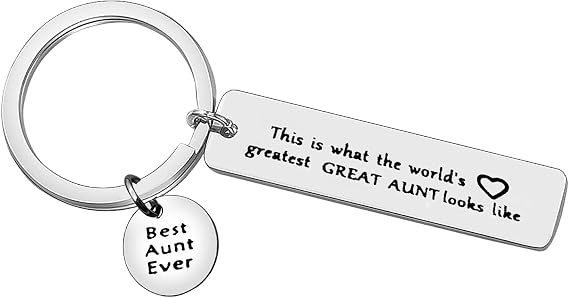 Xiahuyu Aunt Keychain Gifts Mothers Day Gifts This is What The World's Greatest Great Aunt Looks Like Keychain Best Aunt Ever Gifts Christmas Birthday Gifts Aunt Gifts from Niece Nephew