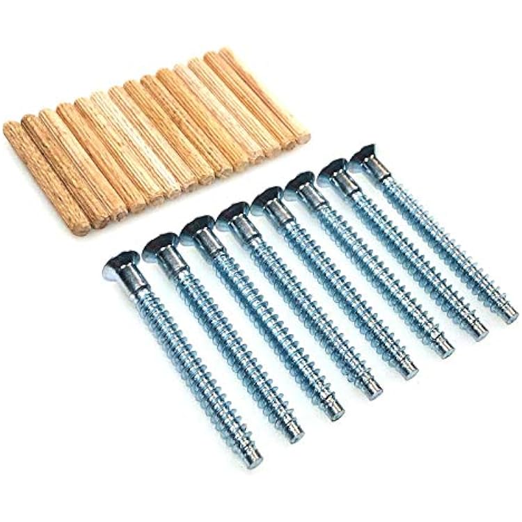 ReplacementScrews Hardware Kit Compatible with IKEA KALLAX 2 x 2 Shelf Unit 602.758.12 - All Screws 104321 and Dowels 101339