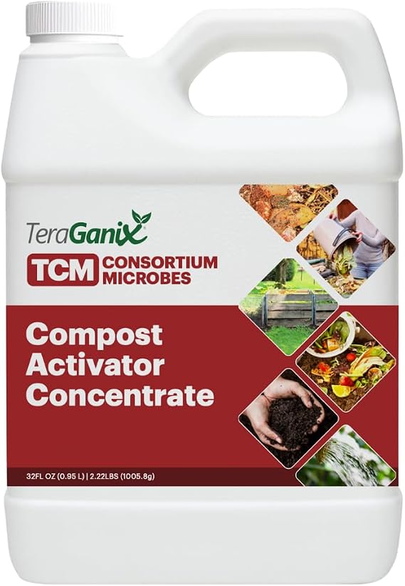 TeraGanix Compost Accelerator (1 Bottle = 22 Gallons), Reduce Odors