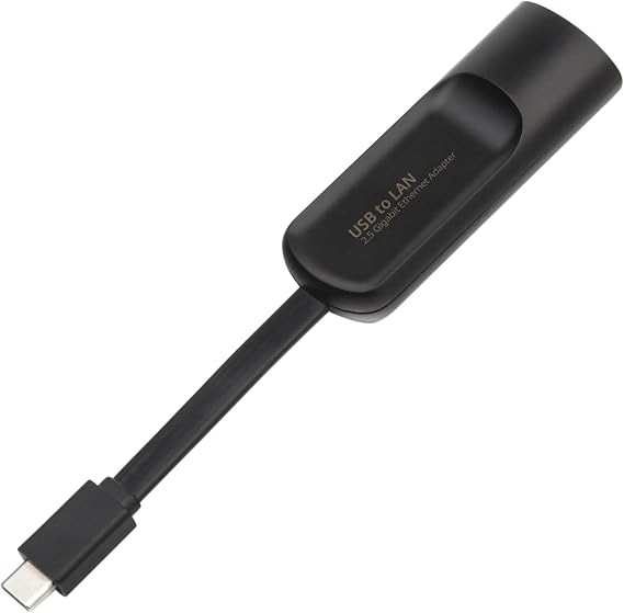 2500Mbps USB 2.5G External Wired Network Card USB to RJ45 Converter Ethernet LAN Adapter Hub for MacBook Ethernet (USB C)