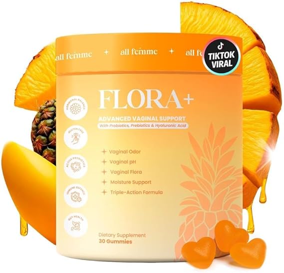 Flora+ pH Balance Vaginal Probiotic Gummies for Women Pineapple