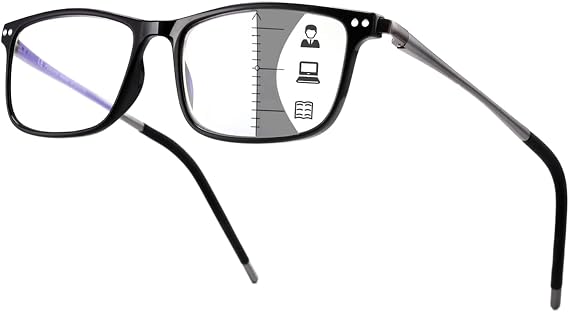 SKYOAK Superb Extremely Light Progressive Multifocus Aluminum Arm TR90 Frame Blue Light Multifocal Readers