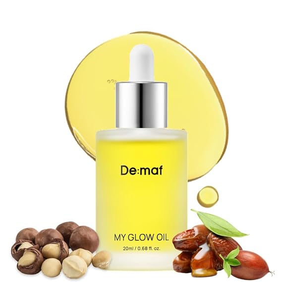 De:maf My Glow Oil, Jojoba Facial Oil for Sensitive Oily Skin, 30ml