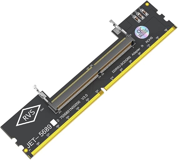 Laptop DDR5 RAM to SO ddr5 U-DIMM Desktop Adapter Card, Memory Tester SO DDR5 to ddr5 U-DIMM Converter