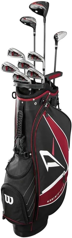Senior Deep Red Tour Complete Set with Cart Bag - Senior Mens Left-Hand, Standard
