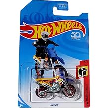 Hot Wheels 2018 50th Anniversary Yellow Motorcycle, 1:64 Scale, 3/5 in 2018 HW Daredevils Series, Kid, Male, 10 cm, 1 Count