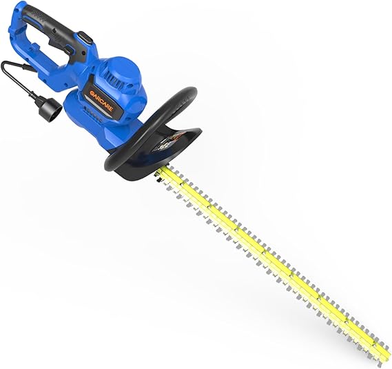 GARCARE 4.5Amp Corded Electric Hedge Trimmer - 24" Dual-Action Blade, 0.7" Cutting Capacity, Lightweight & Adjustable Handle for Lawn, Garden, Shrub Trimming