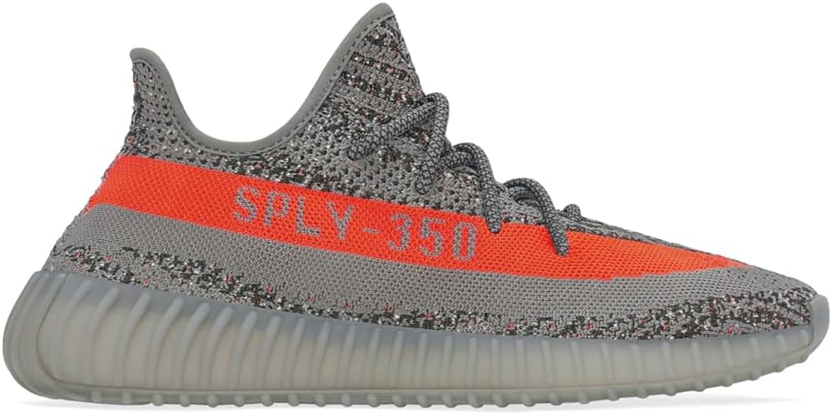adidas Mens Yeezy Boost 350 V2 Lace Up Sneakers Shoes Casual - Grey - Size 10.5 M