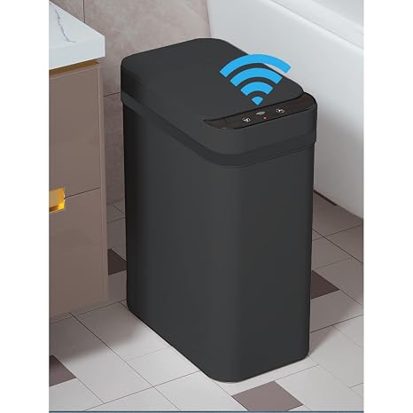 Touchless Bathroom Trash Can - 2.5 Gallon Smart Trash Can Sensor Motion