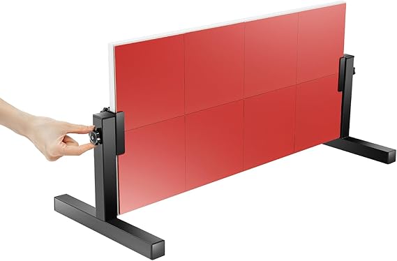 Portable Table Tennis Rebound Board Adjustable Ping Pong Practice Equipment with 360° Angle 8 Rubber Blocks T-shaped Brackets for Home Gym Office School Table Tennis Robot Training
