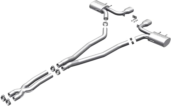 MagnaFlow Performance Cat-Back Exhaust System Kit 15496 | Street Series, Dual Center Rear Exit, Fits 2011-2015 Cadillac CTS 6.2L