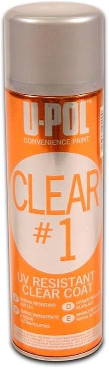 U-Pol Products 0796 Clear CLEAR#1 High Gloss Clear Coat - 450 ml