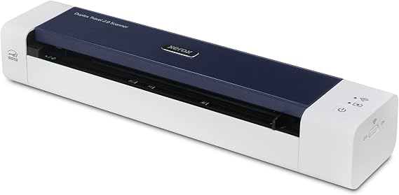 Xerox Duplex Travel 2.0 Scanner - Wireless Scanner for Mac and PC, Battery-Powered, USB and Wi-Fi Connections, scan Paper documents, Cards and Receipts, scan Both Sides of a Document in Four Seconds