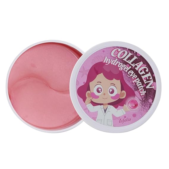esfolio Hydrogel Eye Patch Collagen 60 Patch Under Eye Gel Patches for Puffiness and Tired Eyes Soothing Cooling Care Korean Skincare Eye Mask Lightweight Hydration