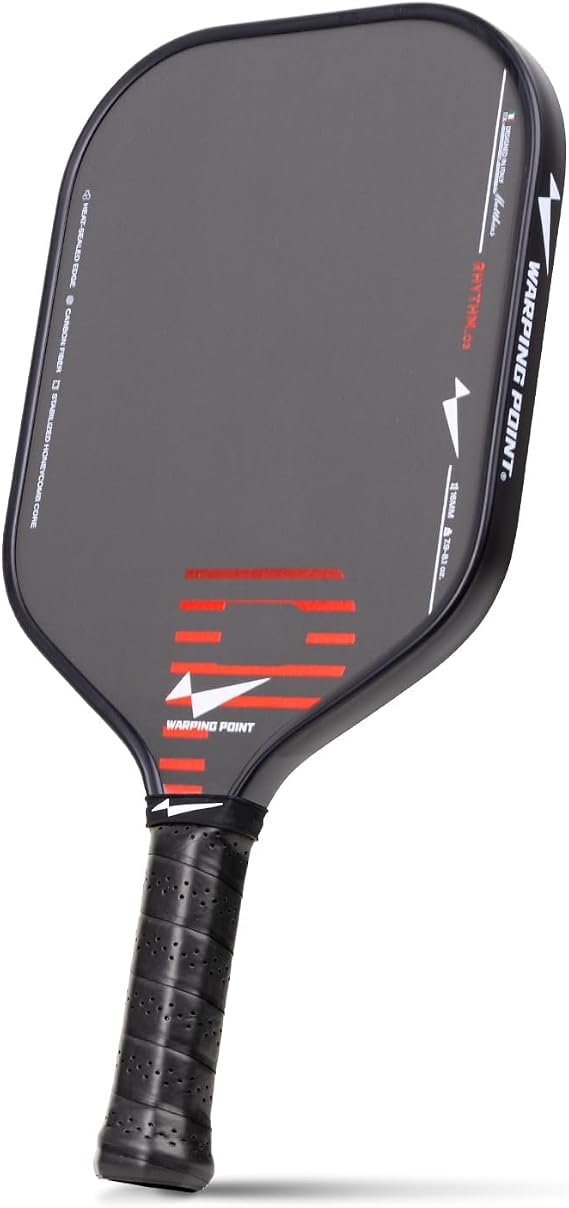 Warping Point Rhythm 16MM Pickleball Paddle, Carbon Fiber Paddle, Thermoformed Design with MaxCell Honeycomb Core, Design for Precision Control & Consistent Power