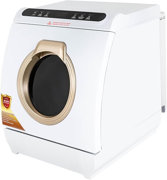 Portable Dishwasher Countertop with Led Touch Screen, 5 Washing Programs & Drying, 6l Built-in Water Tank, No Hookup Needed, 360 Dual Spray, 161F High-Temp& Ptc Heating for Apartment, RVs, Dorm
